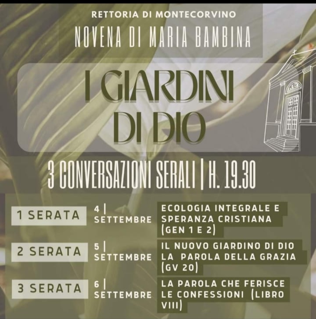 4 5 6 settembre i giardino di dio